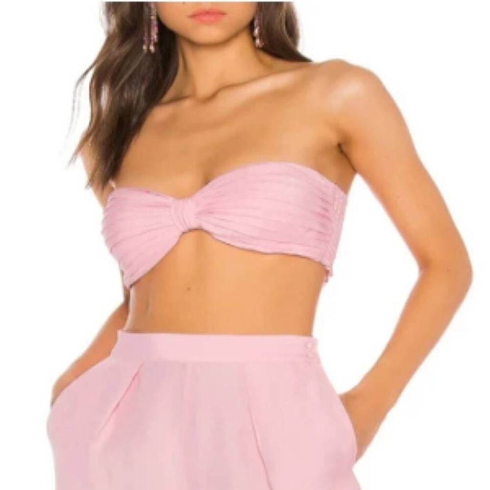 NWT Ronny Kobo Mayah Bandeau Top in Pink‎ Size S